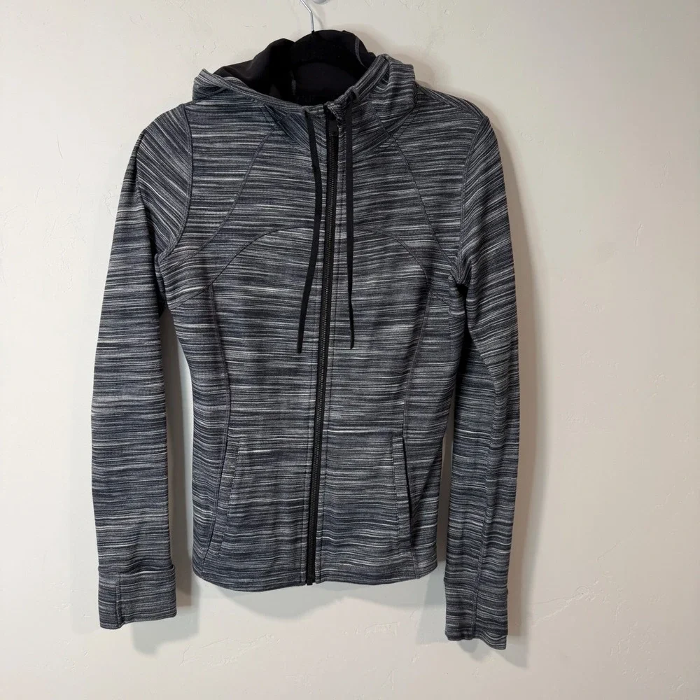 Lululemon Womens Hooded Define Jacket Full Zip 10‎ Grey Space Dye Athleisure